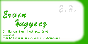 ervin hugyecz business card